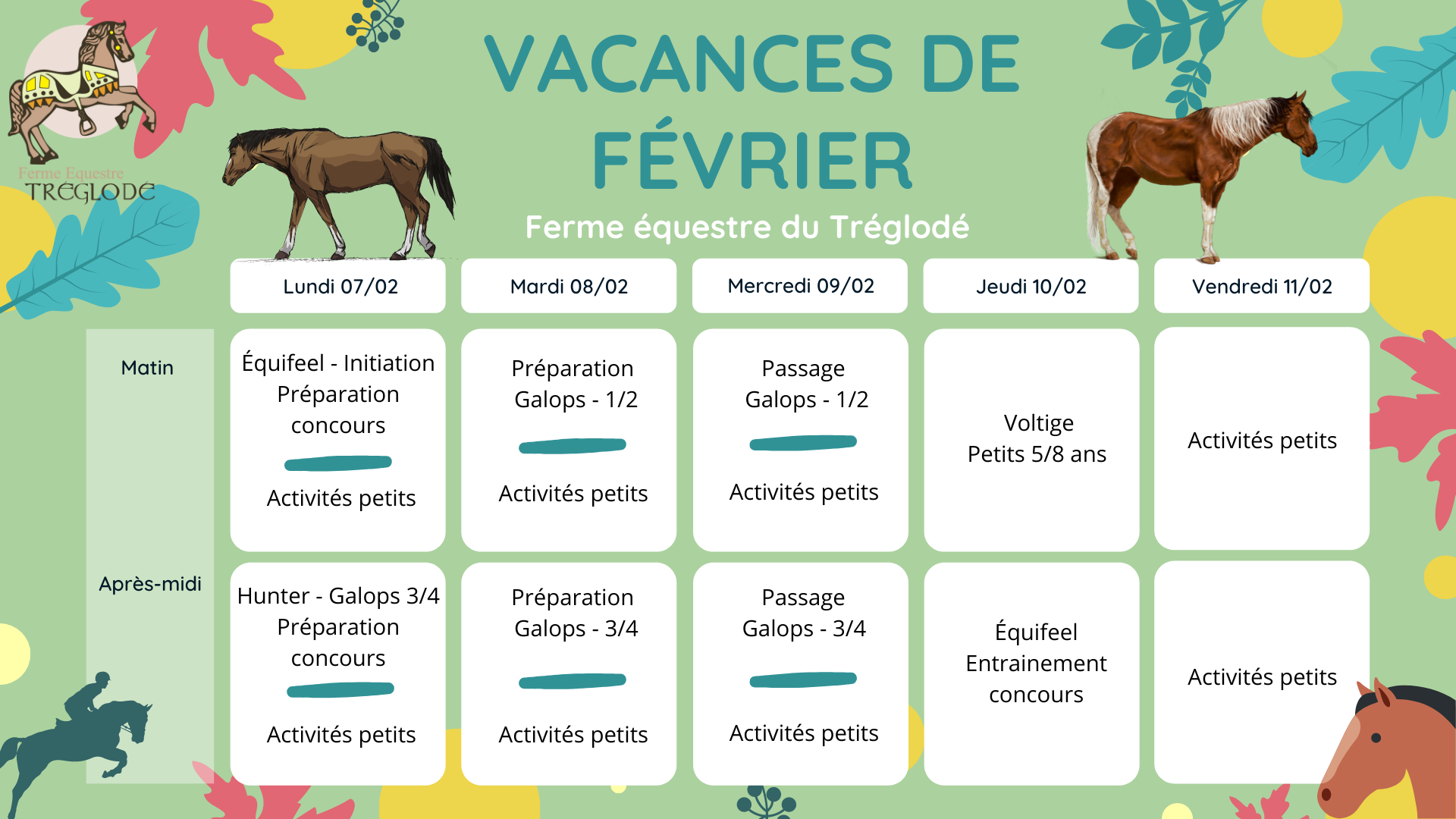 Programme des vacances de février 2022