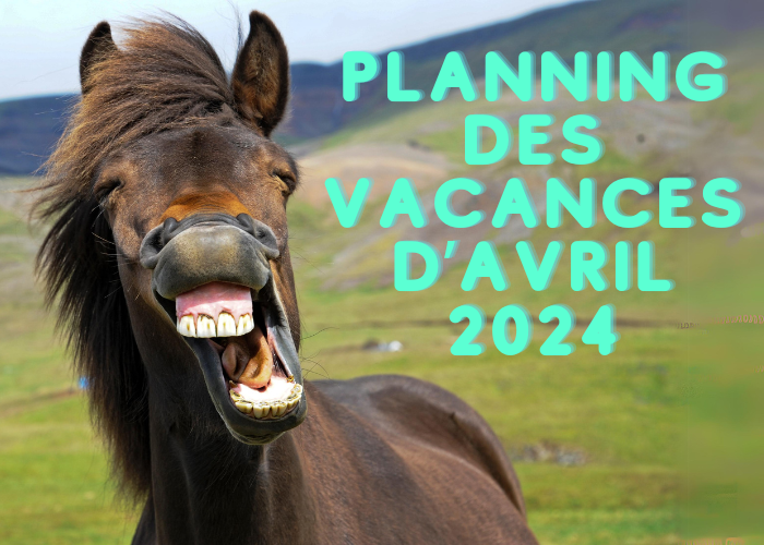 Planning vacances Avril 2024